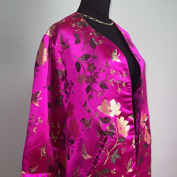 Embroidered silk kimono duster - Picture 11 of 14